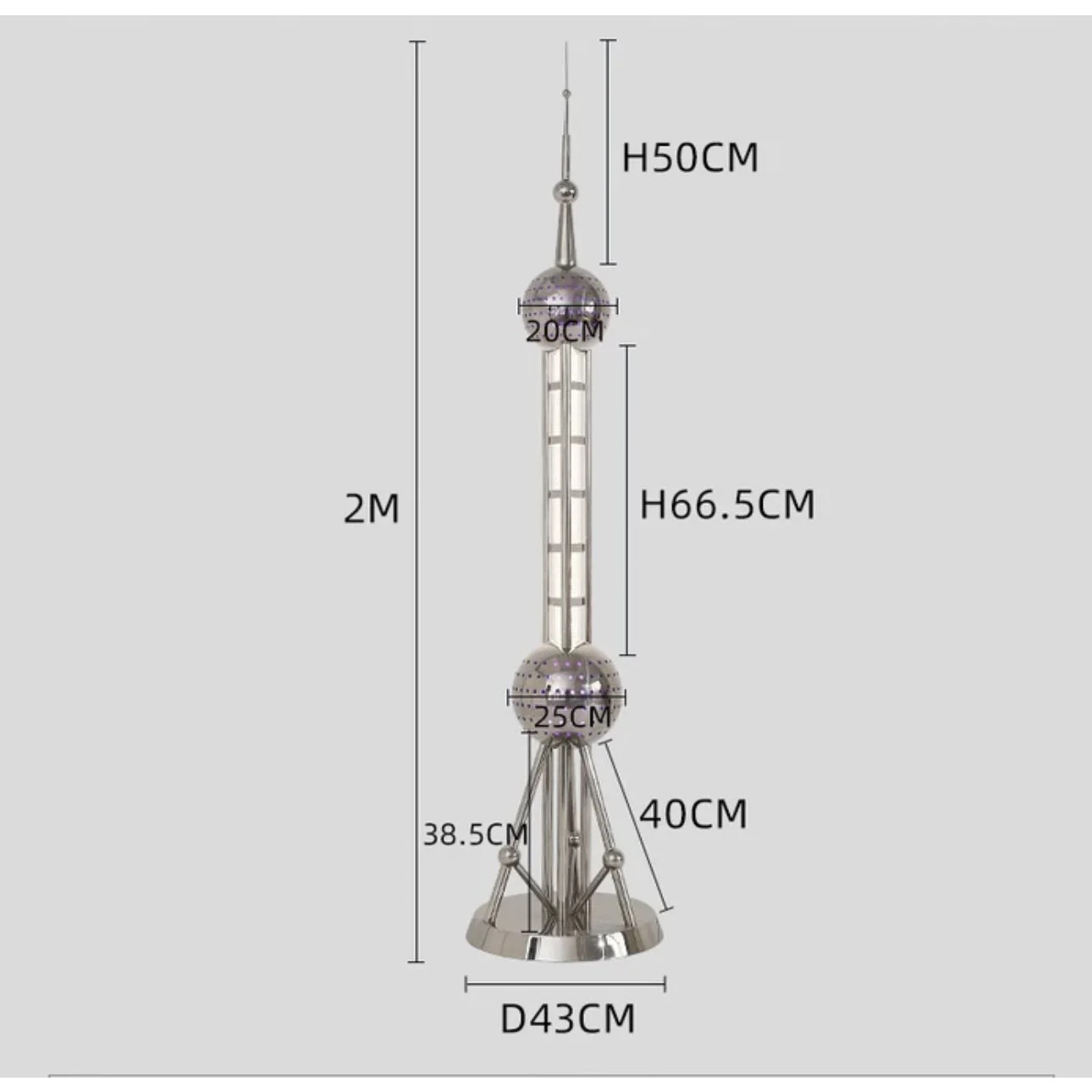 Luxury Floor Lamp – Sculptural Geometric Design Iron Tower for Contemporary Living Room Offices