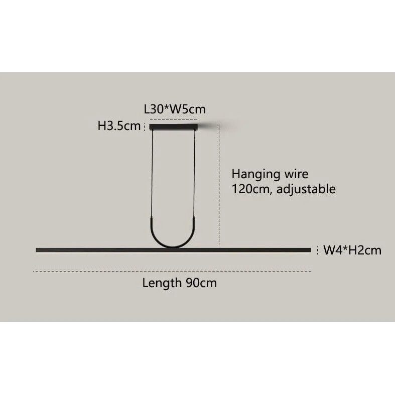 Modern Bar Pendant Lighting | Black Led for Kitchen Island Dining Room | Casalola