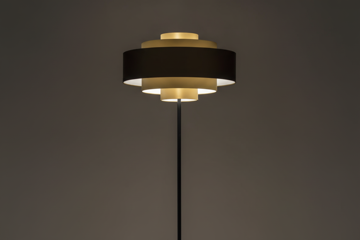 MODERN TIERED BLUE FLOOR LAMP - CL85070B