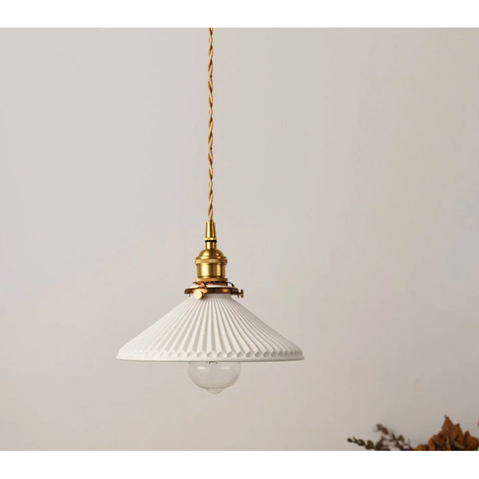 Elegant White Pendant Lamps | Ceramic Hanging Lights | 1 Lights for Living Room Bedroom Kitchen
