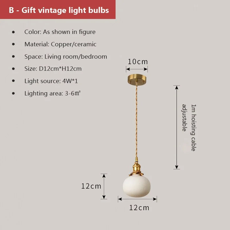 Elegant White Pendant Lamps | Ceramic Hanging Lights | 1 Lights for Living Room Bedroom Kitchen