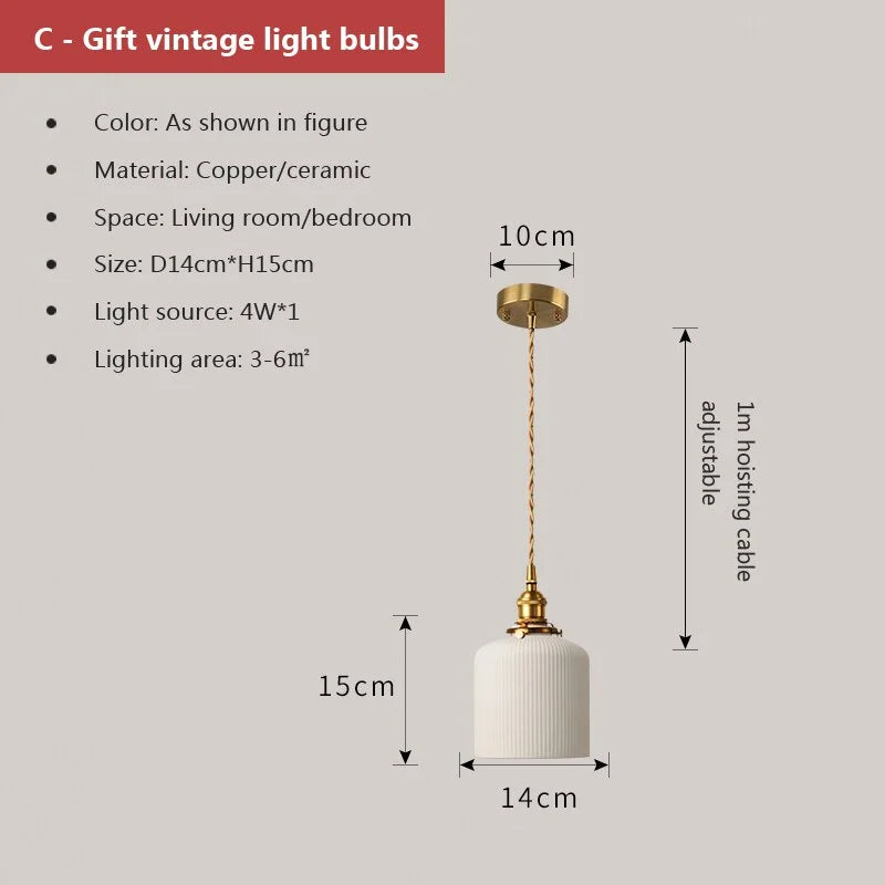 Elegant White Pendant Lamps | Ceramic Hanging Lights | 1 Lights for Living Room Bedroom Kitchen