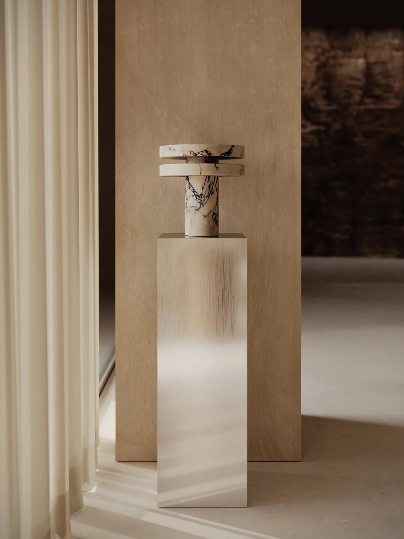 Monolithic Marble Table Lamp | Sculptural Led Accent Light