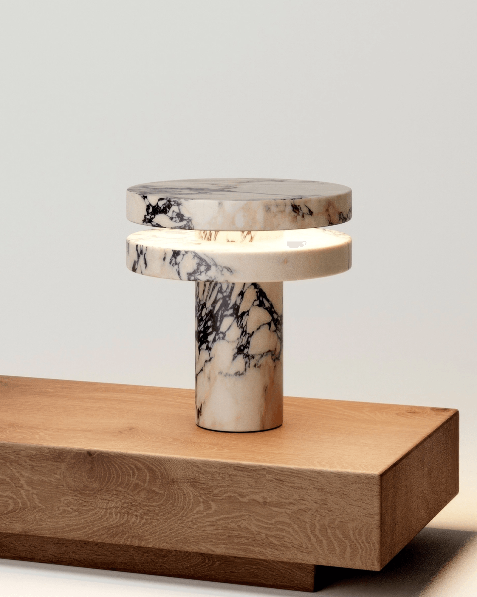 Monolithic Marble Table Lamp | Sculptural Led Accent Light