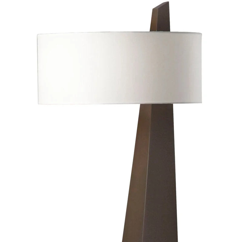 Monolithic Wood Floor Lamp | Hand-sculpted Tapered & Linen 160cm Wabi-sabi Living Room Casalolalights Luxury Lamps