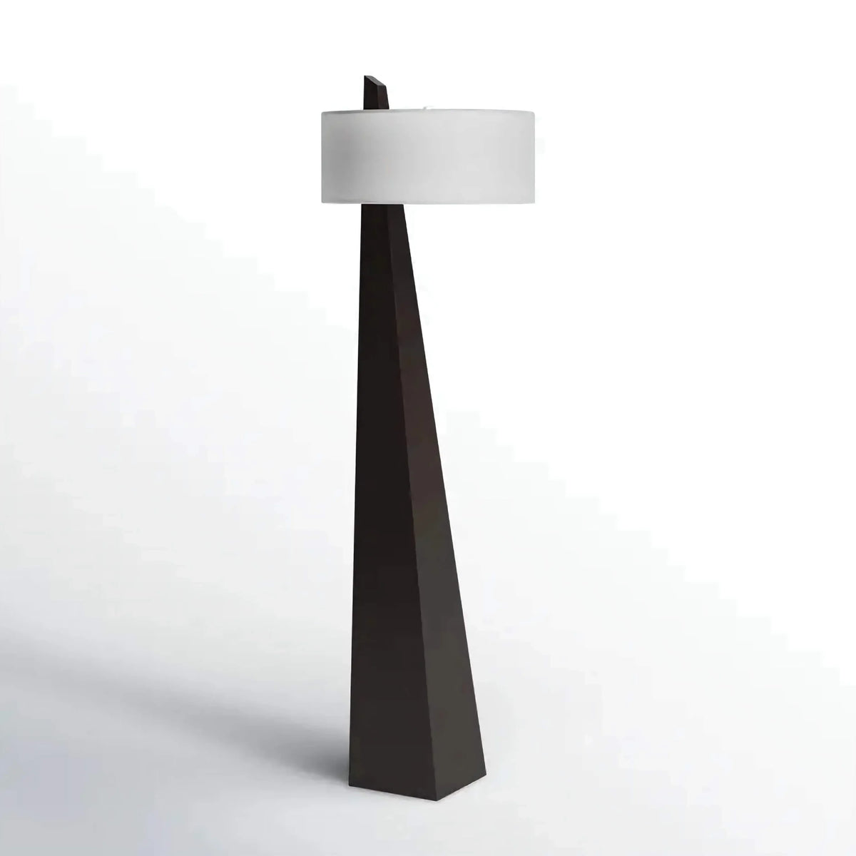 Monolithic Wood Floor Lamp | Hand-sculpted Tapered & Linen 160cm Wabi-sabi Living Room Casalolalights Luxury Lamps