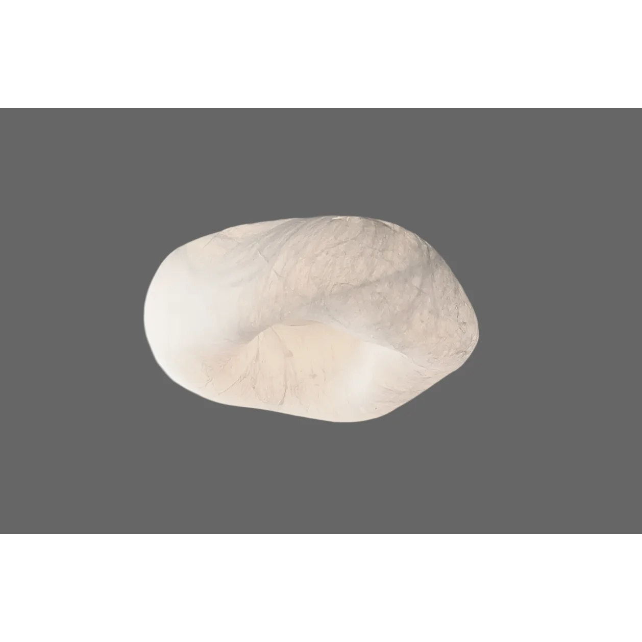 Hand Formed Mulberry Silk Ceiling Light | Organic Flush Mount Glow