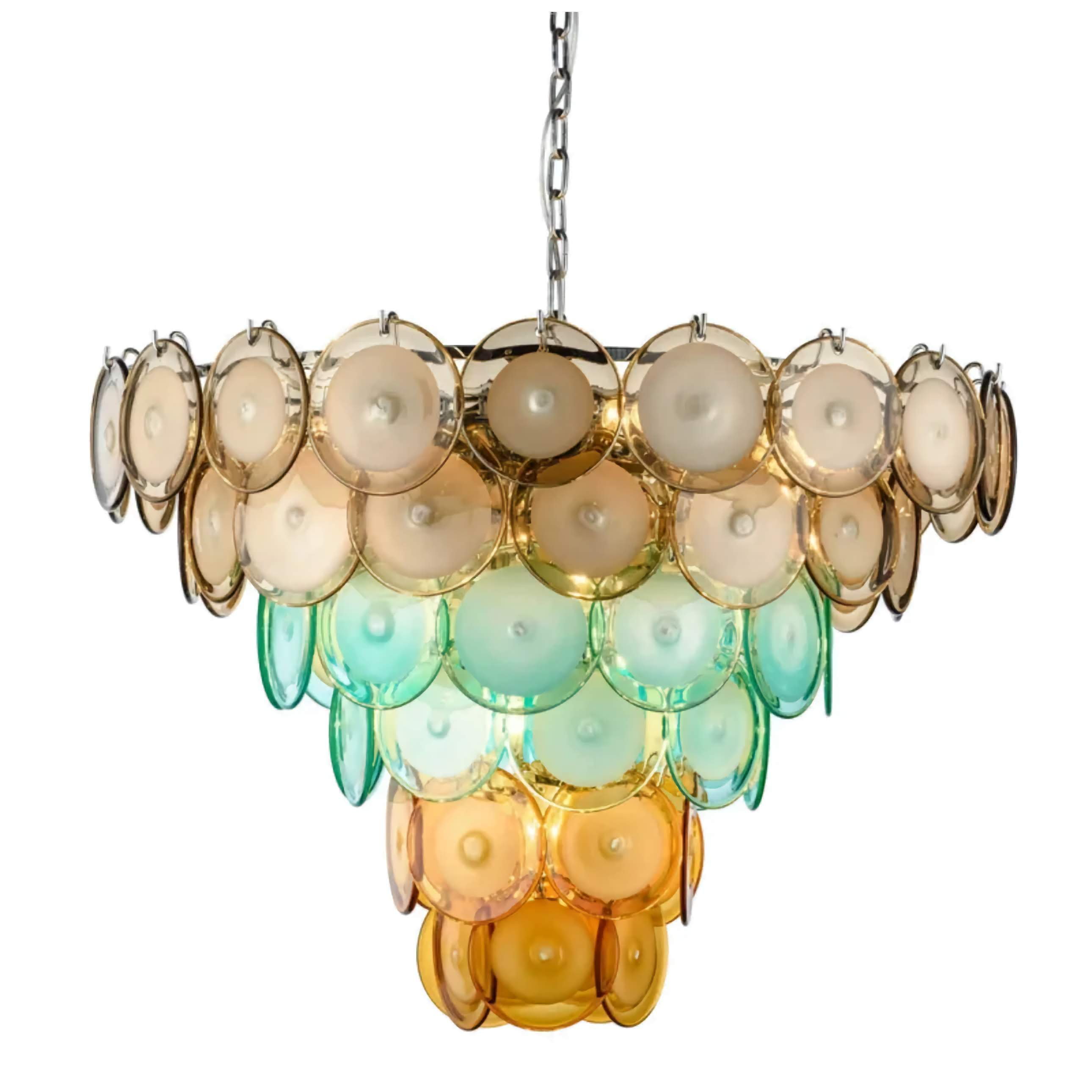 Murano Round Glass Chandelier for Modern and Eclectic Interiors