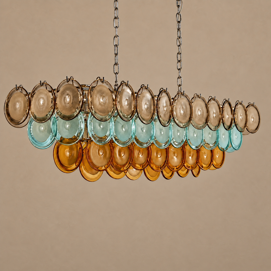 LAMPADARIO TONDO IN VETRO MURANO