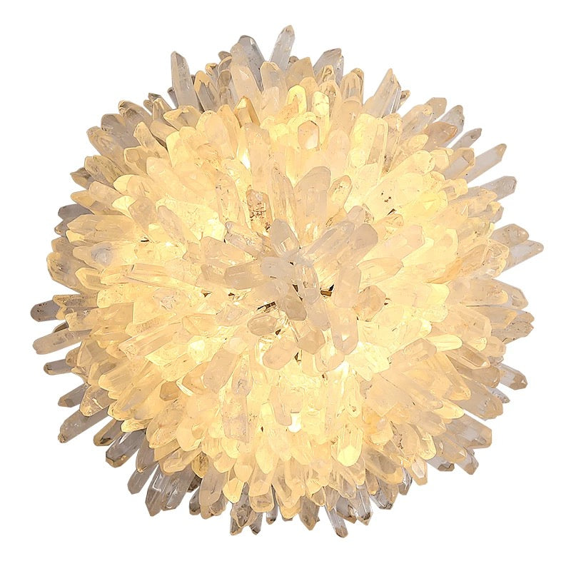 Natural Crystal Wall Light – Luxury Modern Cluster Sconce