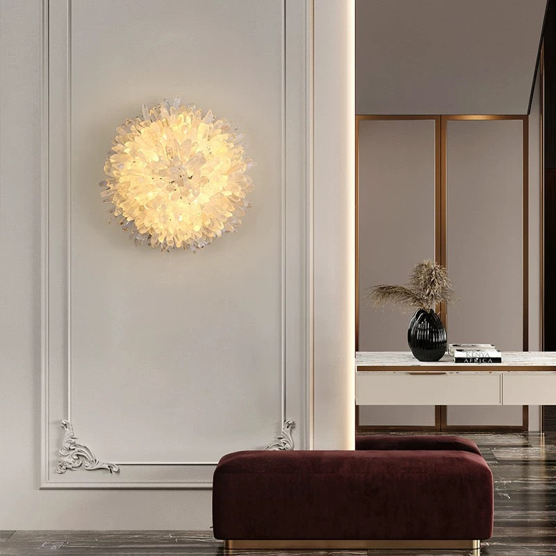 Natural Crystal Wall Light – Luxury Modern Cluster Sconce Casalolalights Luxury Lamps for Interior Designers