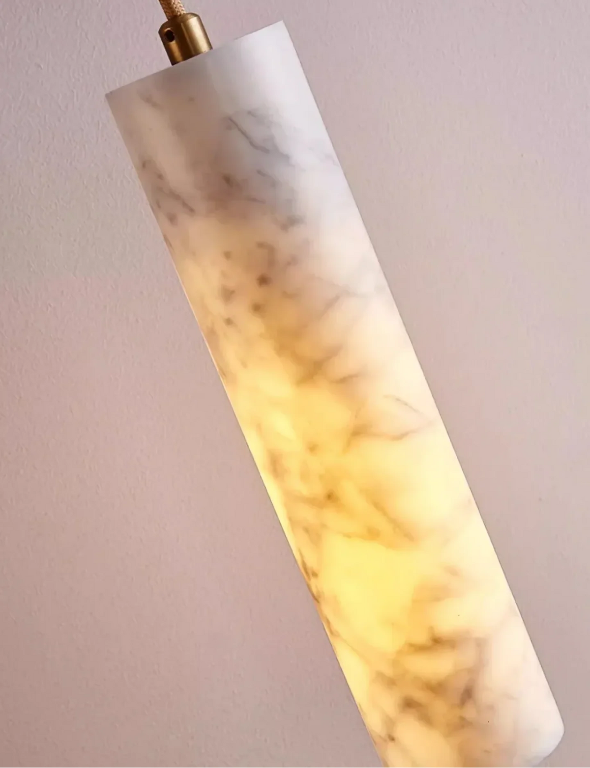 Marble Pendant Light | Slim Natural Stone Hanging Lamp Warm Glow Dining Room Kitchen Island & Hallway Casalolalights