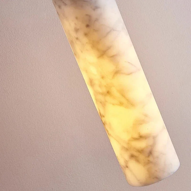 Marble Pendant Light | Slim Natural Stone Hanging Lamp Warm Glow Dining Room Kitchen Island & Hallway Casalolalights
