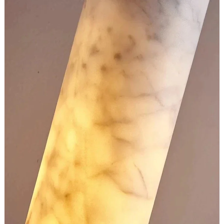Marble Pendant Light | Slim Natural Stone Hanging Lamp Warm Glow Dining Room Kitchen Island & Hallway Casalolalights