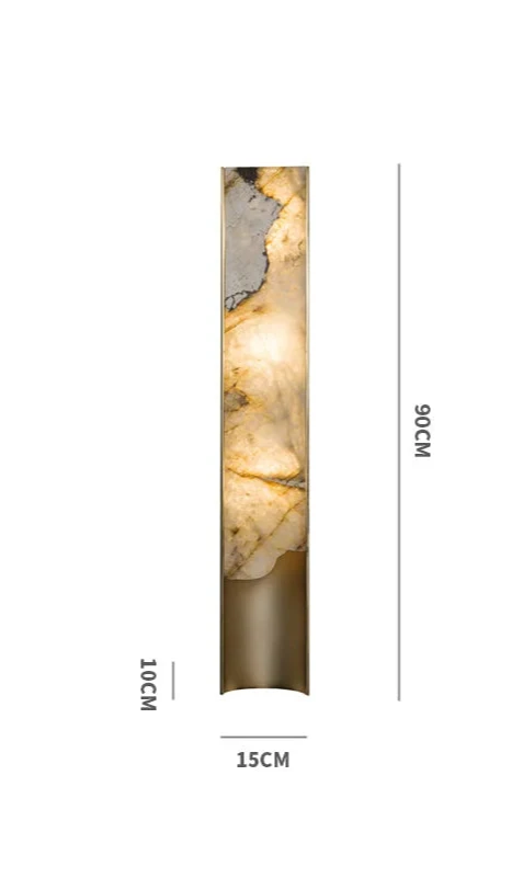 Natural Onyx Stone Wall Sconce | Veined & Brass 40-90cm Modern Hallway Living Room Casalolalights Luxury Lamps