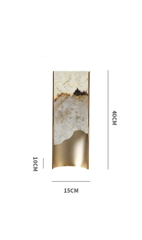 Natural Onyx Stone Wall Sconce | Veined & Brass 40-90cm Modern Hallway Living Room Casalolalights Luxury Lamps