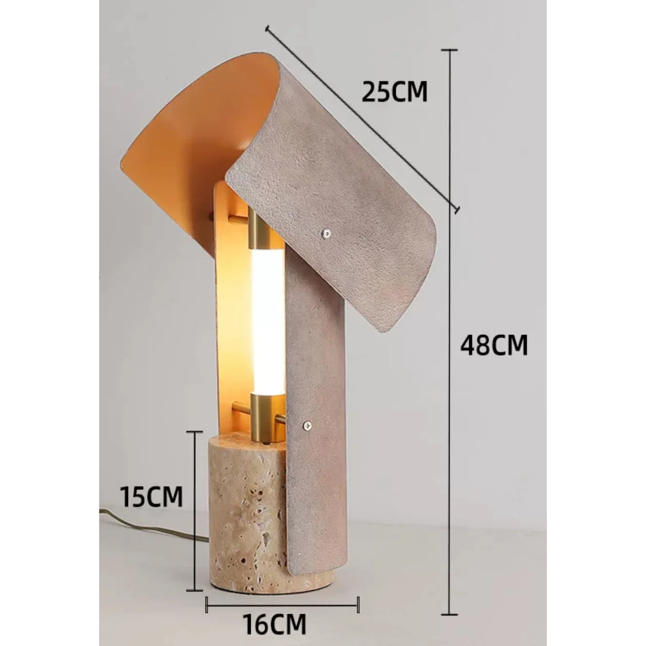 Industrial Art Deco Accent Table Lamp for Bedroom Living Room or Office