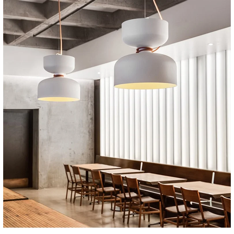 Nordic Pendant Light | Minimalist Painted Metal Dome Black or White Kitchen Island & Dining Room Casalolalights Luxury