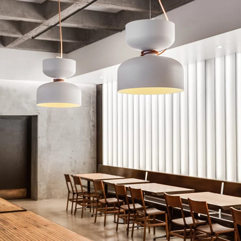 Nordic Pendant Light | Minimalist Painted Metal Dome Black or White Kitchen Island & Dining Room Casalolalights Luxury