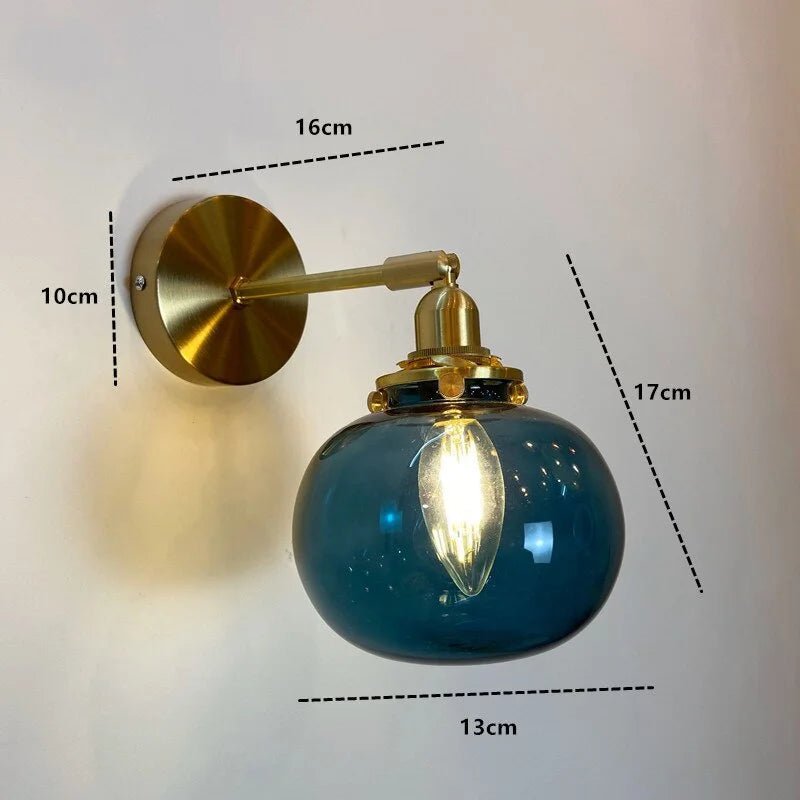 Nordic Wall Lamp with Rotatable Glass Shade
