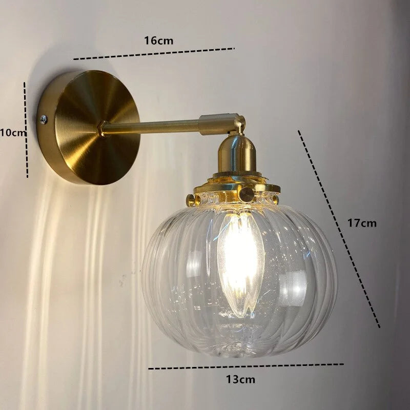 Nordic Wall Lamp with Rotatable Glass Shade