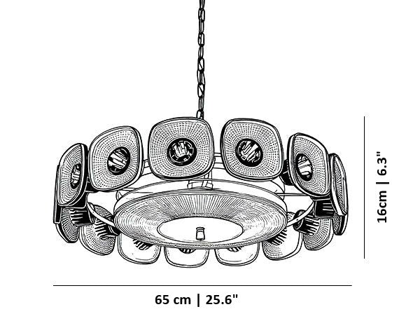 LAMPADARIO IN CRISTALLO OLIVE | CLDWW025
