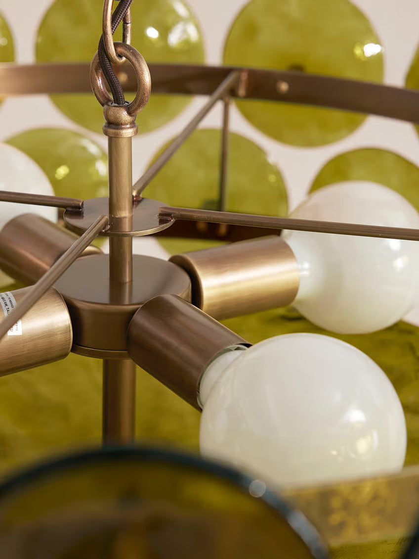 Murano Glass Olive Pendant Lamp | Art Deco Chandelier for Living Room Bedroom Hallway | Perfect Luxury Homes