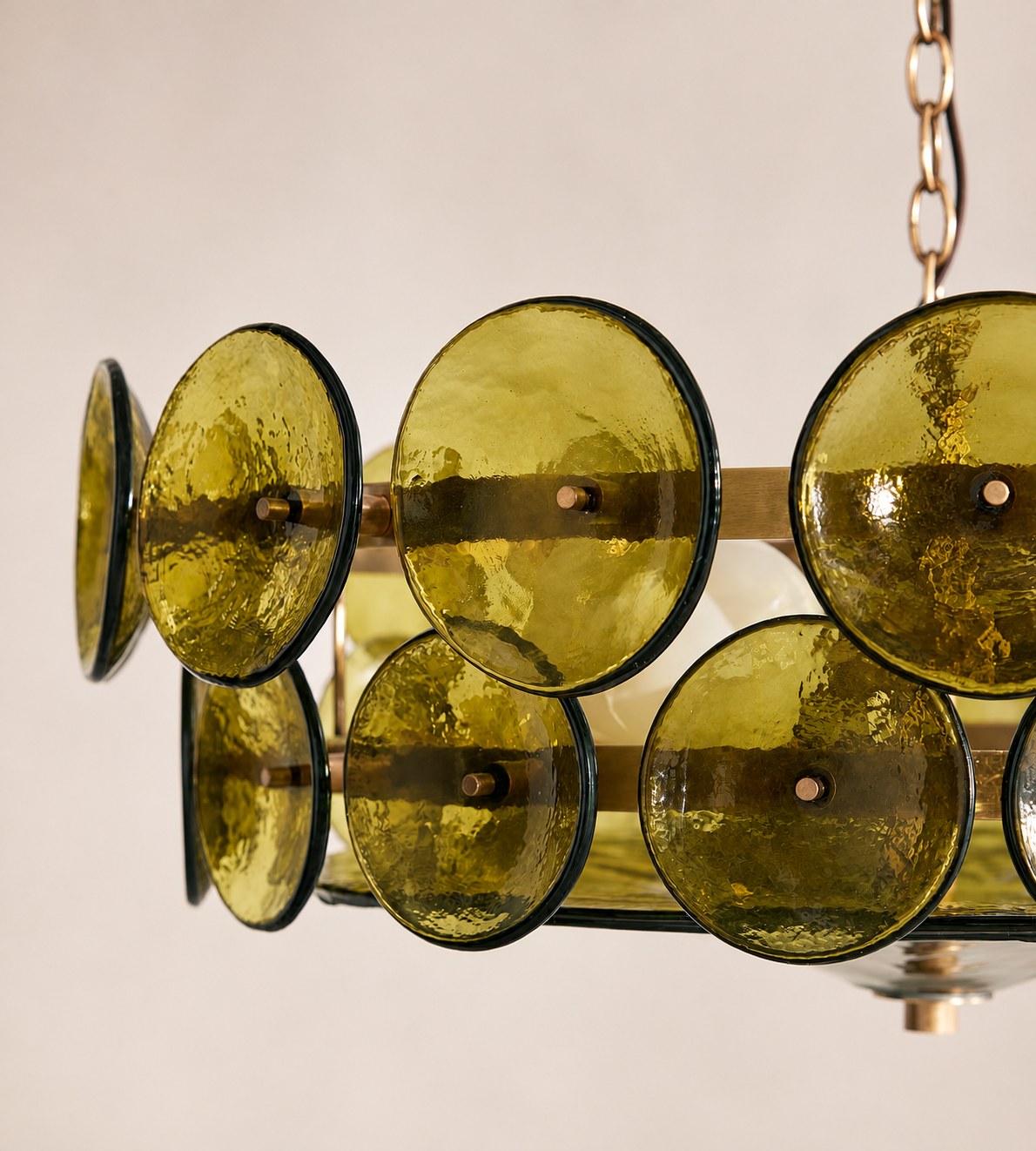 Murano Glass Olive Pendant Lamp | Art Deco Chandelier for Living Room Bedroom Hallway | Perfect Luxury Homes