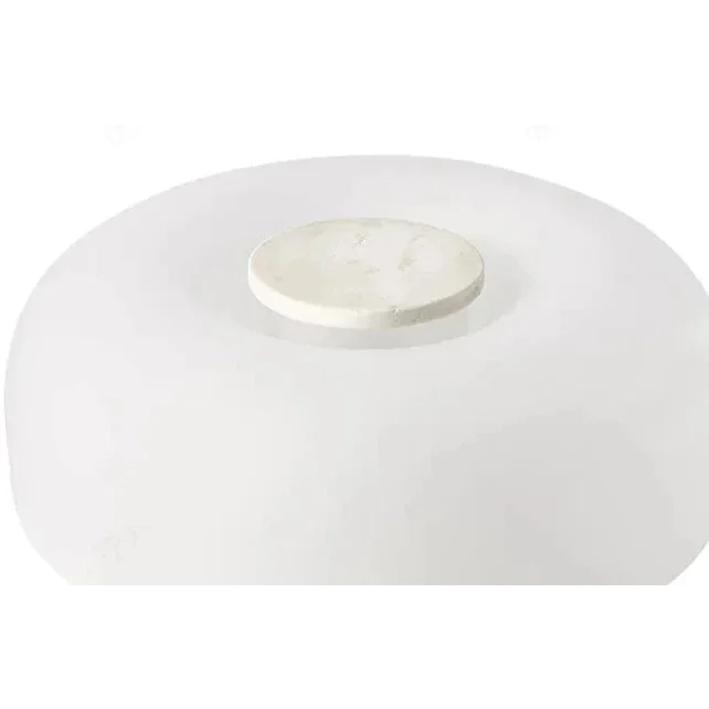 Travertine Table Lamp 39cm | Solid Stone & Frosted Dome Warm Glow Bedside Console Office Casalolalights Luxury Lamps
