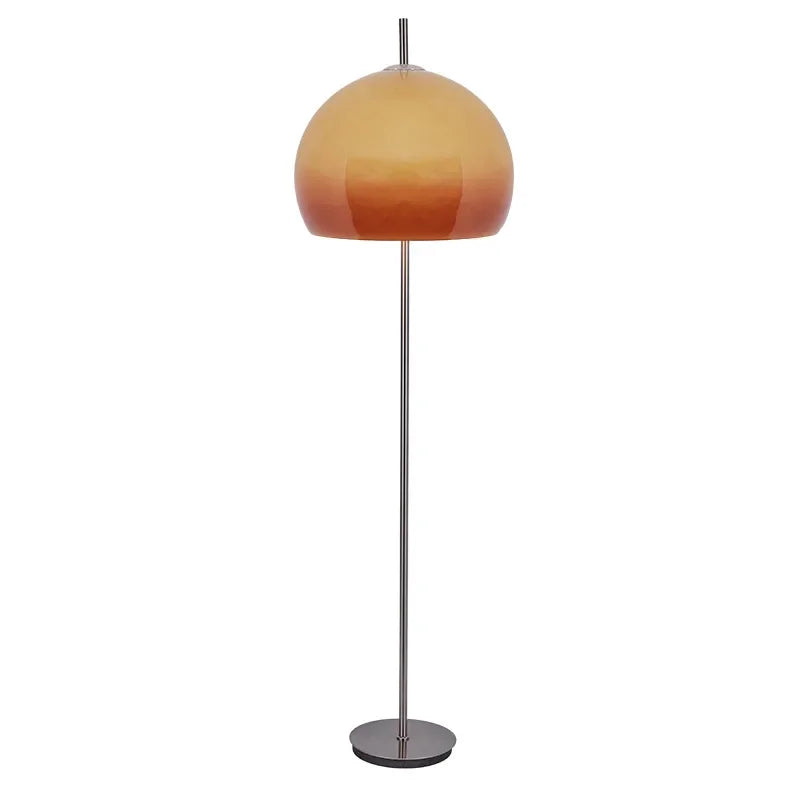 Orange Glass Bauhaus Mid Century Modern Floor Lamps