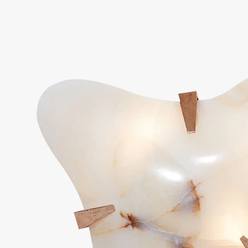 Hand Carved Alabaster Wall Sconce | Sculptural Modern Lighting Fixture