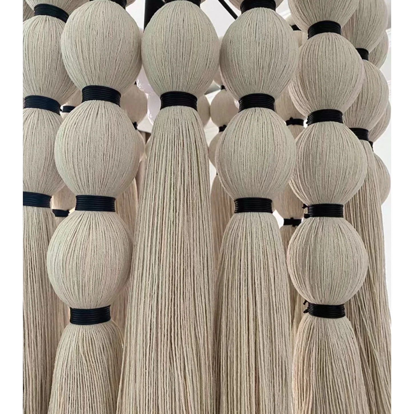 Woven Cotton Fringe Pendant | Casalola Boho Drum Chandelier