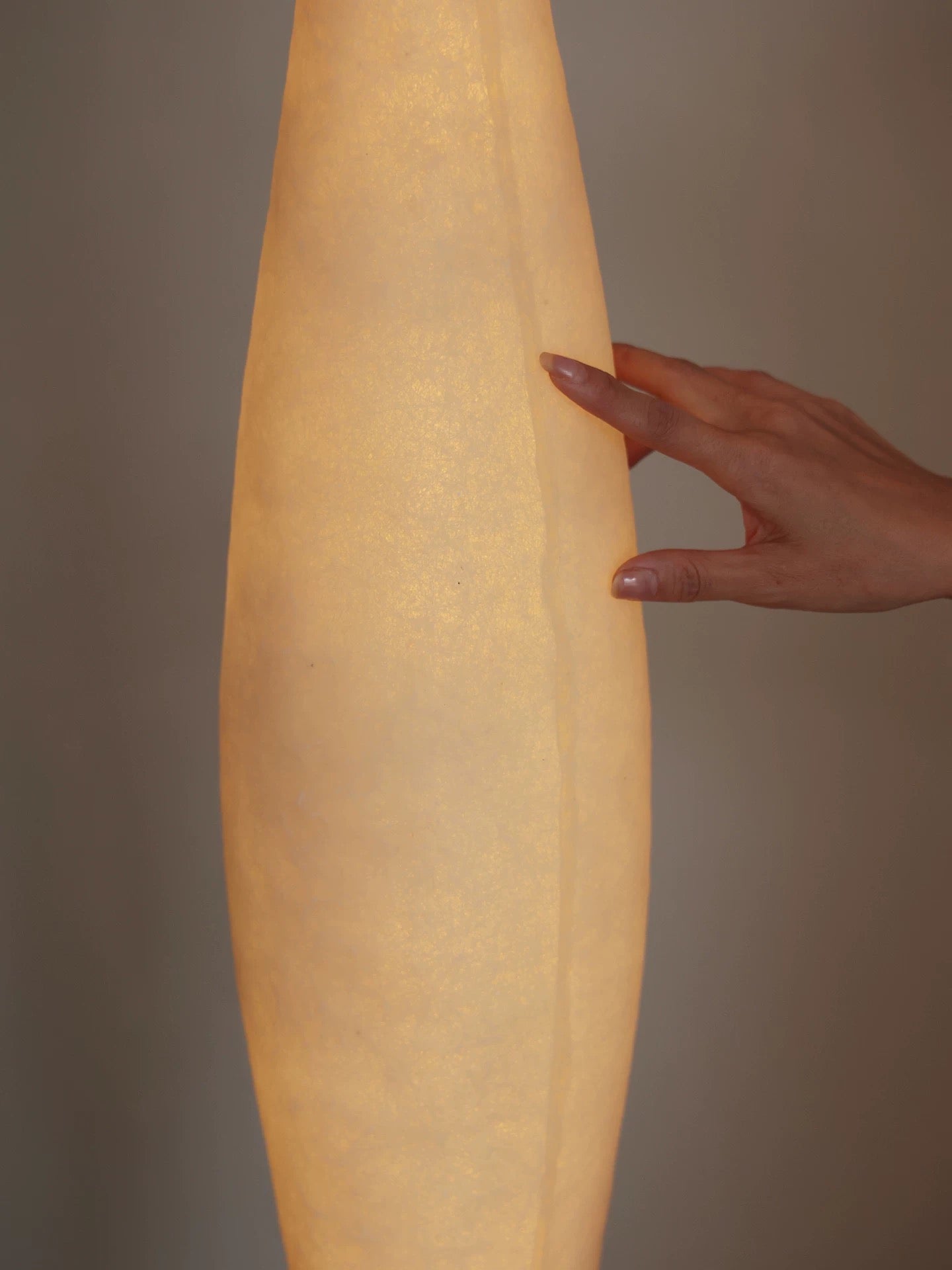 Biomorphic Sculptural Floor Lamp | 175cm Organic Totem Design | Translucent Hand-cast Resin | Wabi-sabi & Avant-garde