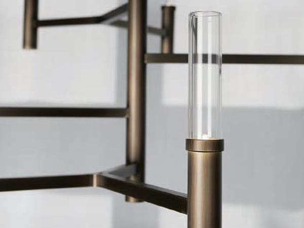 Solid Copper Branching Chandelier | 165cm Span | Borosilicate Glass Diffusers | Italian Modernist Style | Casalola