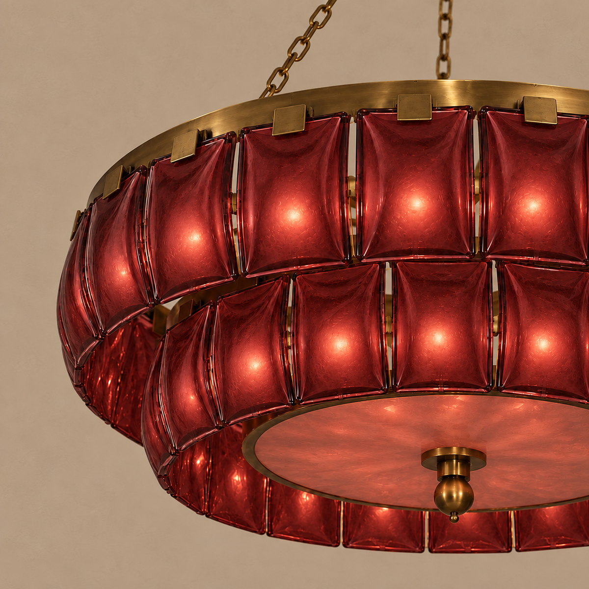 Amber Marbled Glass Lantern Chandelier Antique Brass | Large Dining Room Light Custom Chain Length Casalola Lights
