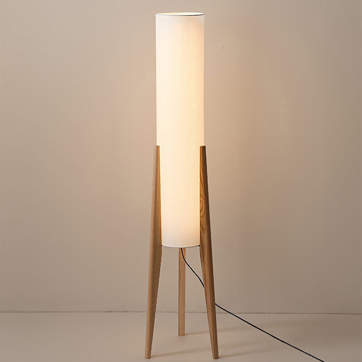 Wood Floor Lamp | Natural & Linen Japandi Standing Scandinavian Bedroom Living Room Casalolalights Luxury Lamps