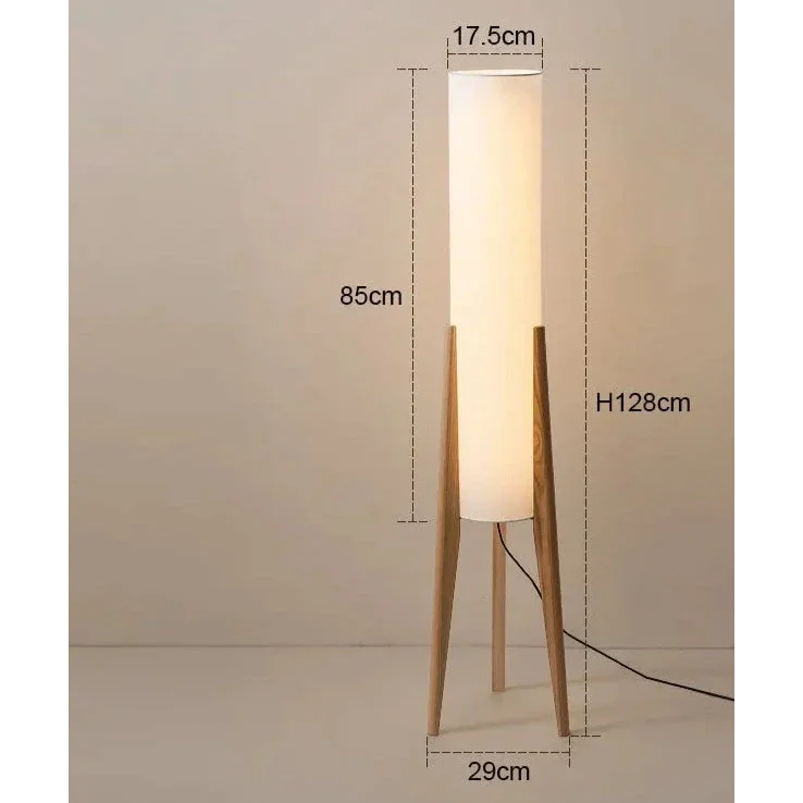 Wood Floor Lamp | Natural & Linen Japandi Standing Scandinavian Bedroom Living Room Casalolalights Luxury Lamps