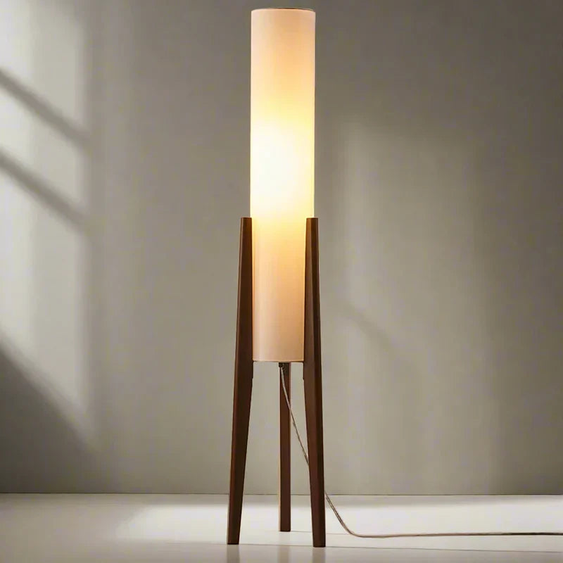 Wood Floor Lamp | Natural & Linen Japandi Standing Scandinavian Bedroom Living Room Casalolalights Luxury Lamps