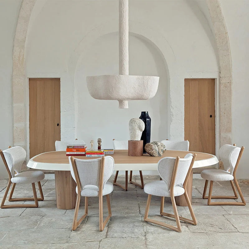 Plaster Ceiling Pendant | Hand-troweled Monolithic Bowl Light Wabi-sabi Minimalist Entry & Gallery Casalolalights