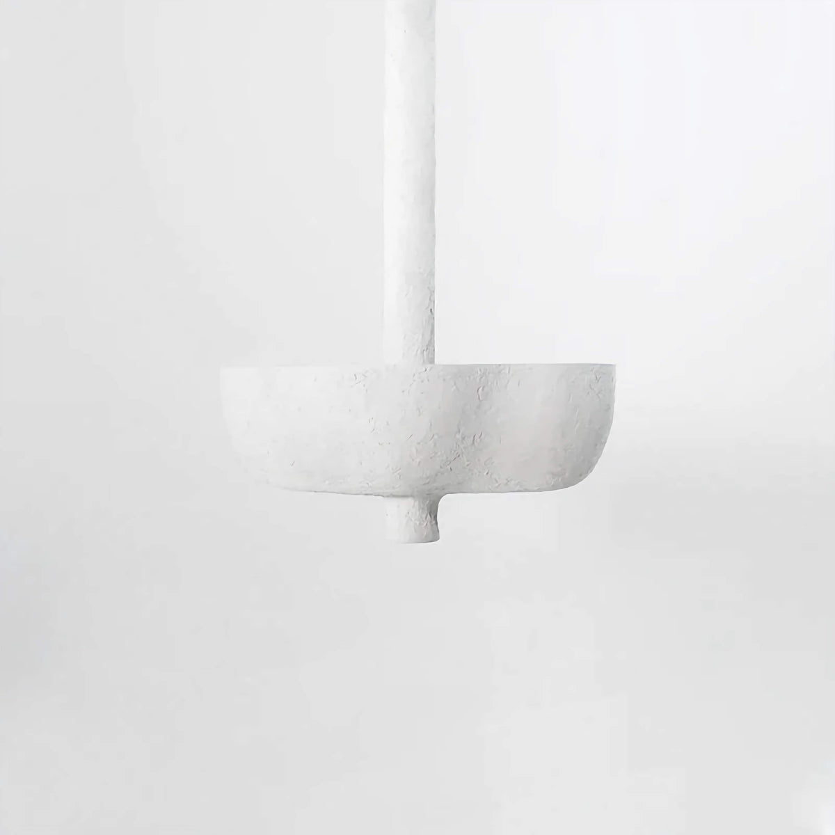 Plaster Ceiling Pendant | Hand-troweled Monolithic Bowl Light Wabi-sabi Minimalist Entry & Gallery Casalolalights