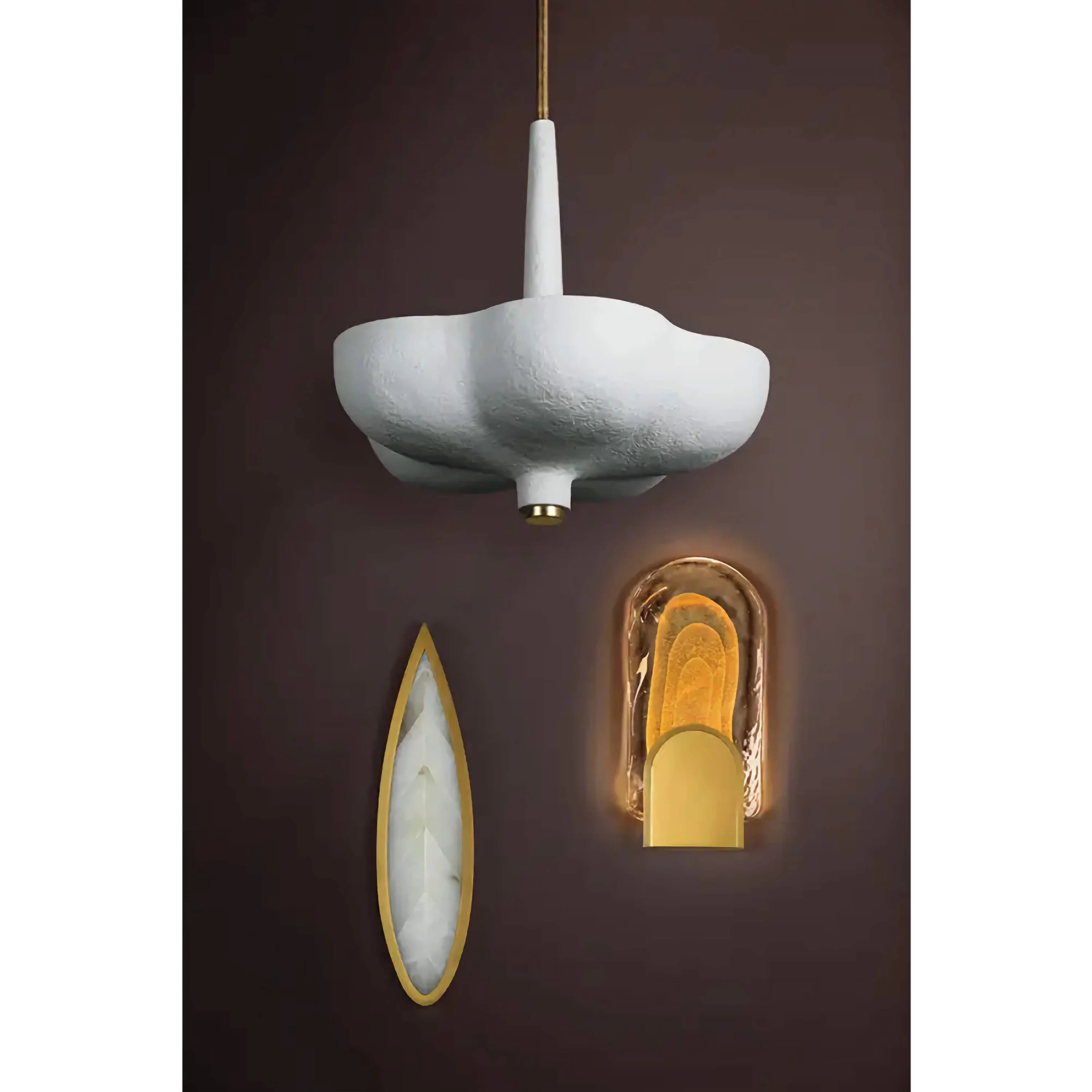 Sculptural Ceramic Pendant Light | Textured Modern Ceiling Fixture