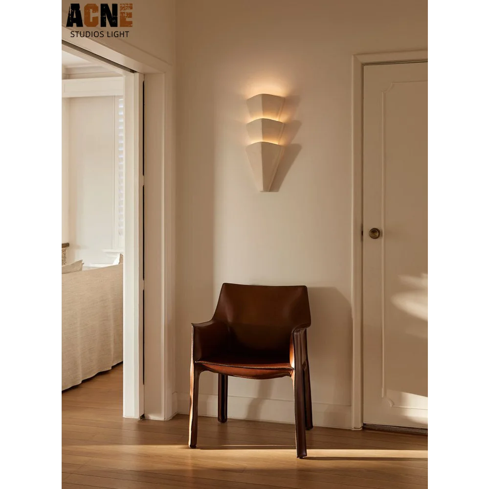 Plaster Tiered Wall Sconce | Modern Hallway Accent Light
