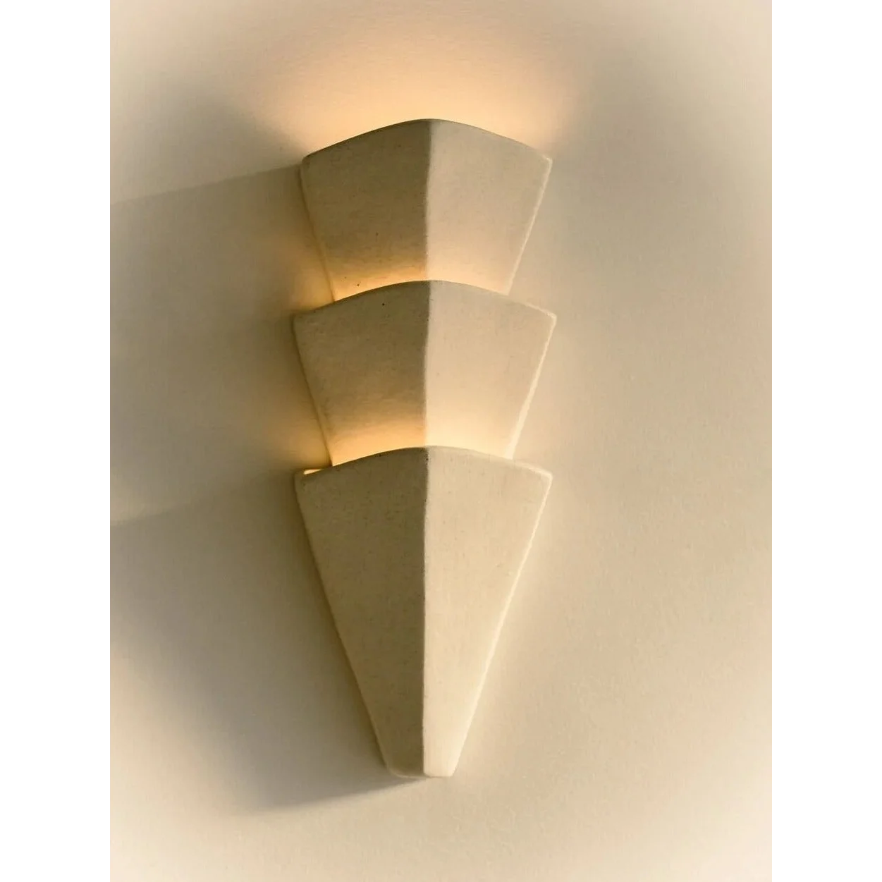 Plaster Tiered Wall Sconce | Modern Hallway Accent Light