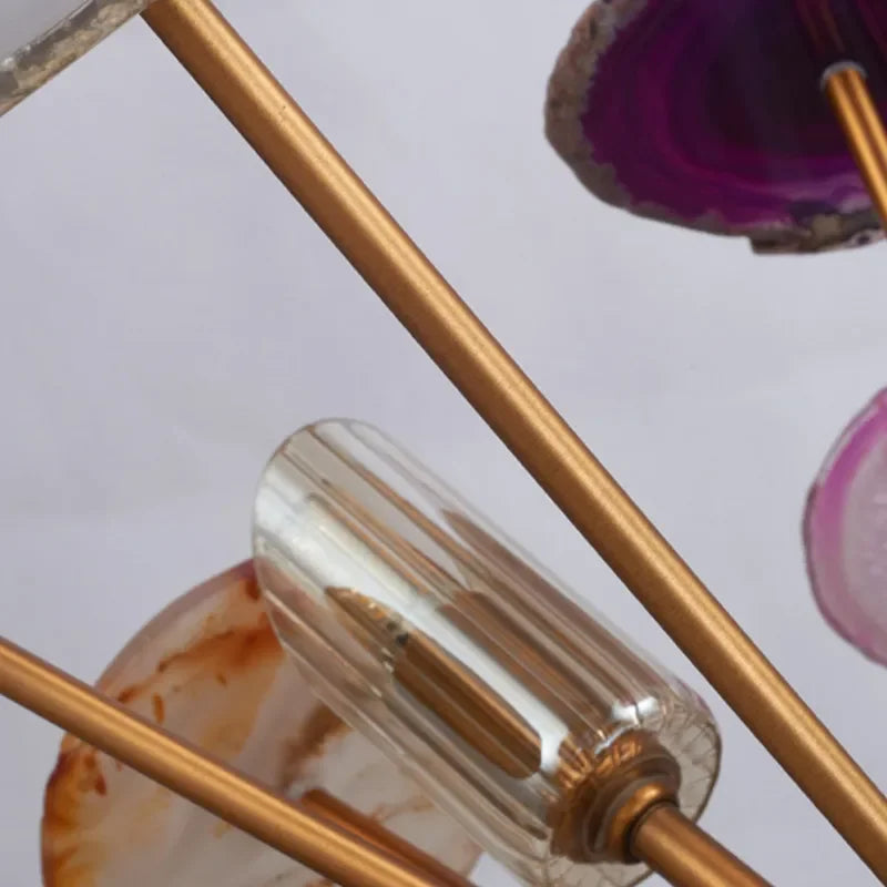 Postmodern Colorful Agate Pendant Lamp for Living Room Bedroom Dining