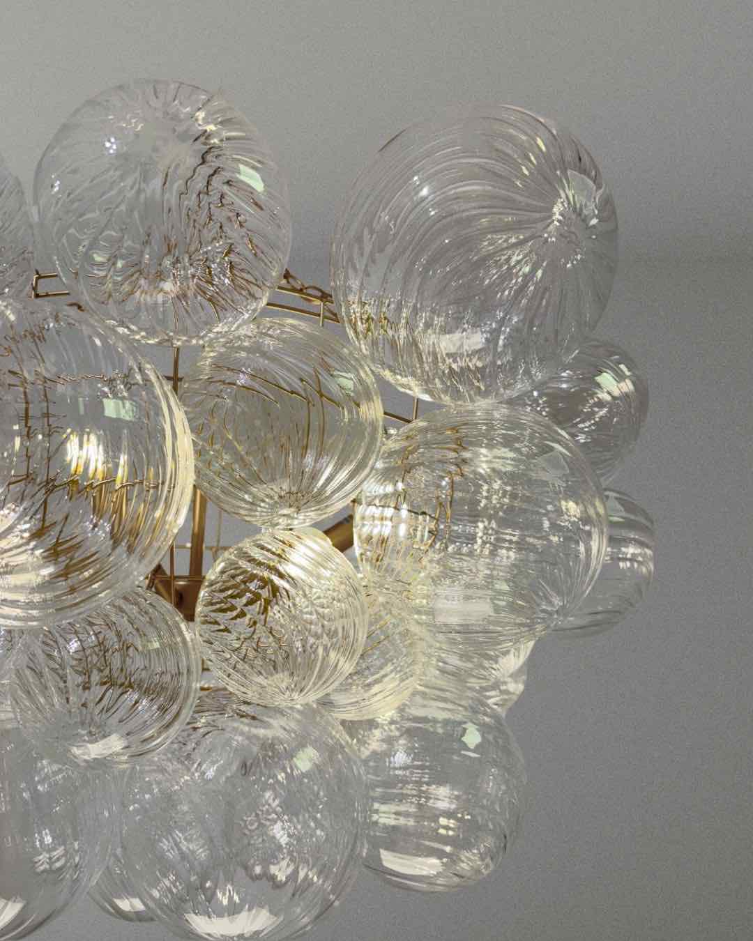 Clear Bubble Glass Chandelier | the Quinn Casalolalights Luxury Lamps for Interior Designers
