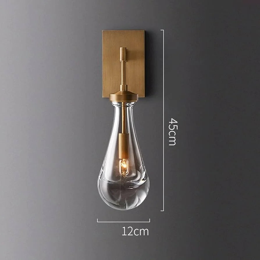 Luxury Raindrop Glass Wall Sconces | Statement Lighting for Foyer