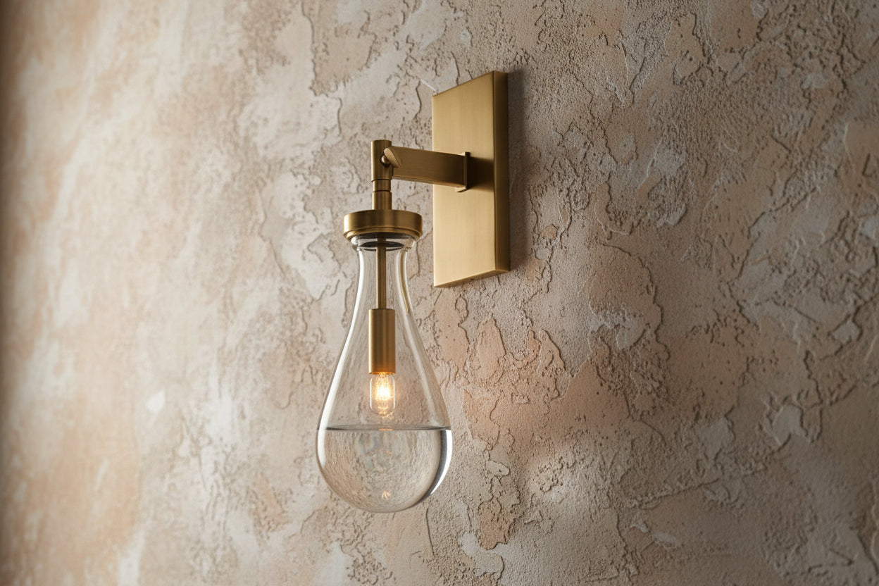 Apliques de pared de vidrio en forma de gota de lluvia | CLHKA50W