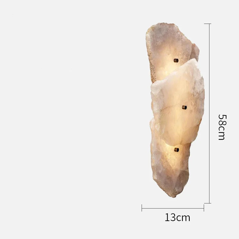 Raw Marble Wall Sconce | Sculptural Stone Accent Lighting