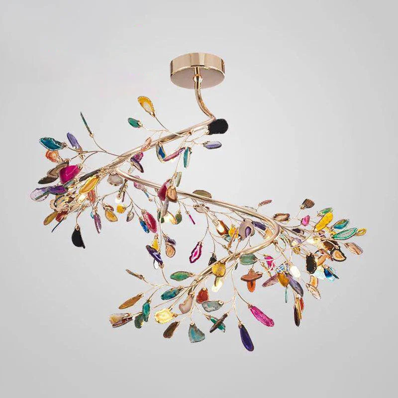 Real Agate Chandelier | Natural Stone Cascading Statement Light 8 or 11-light Living & Dining Room Casalolalights