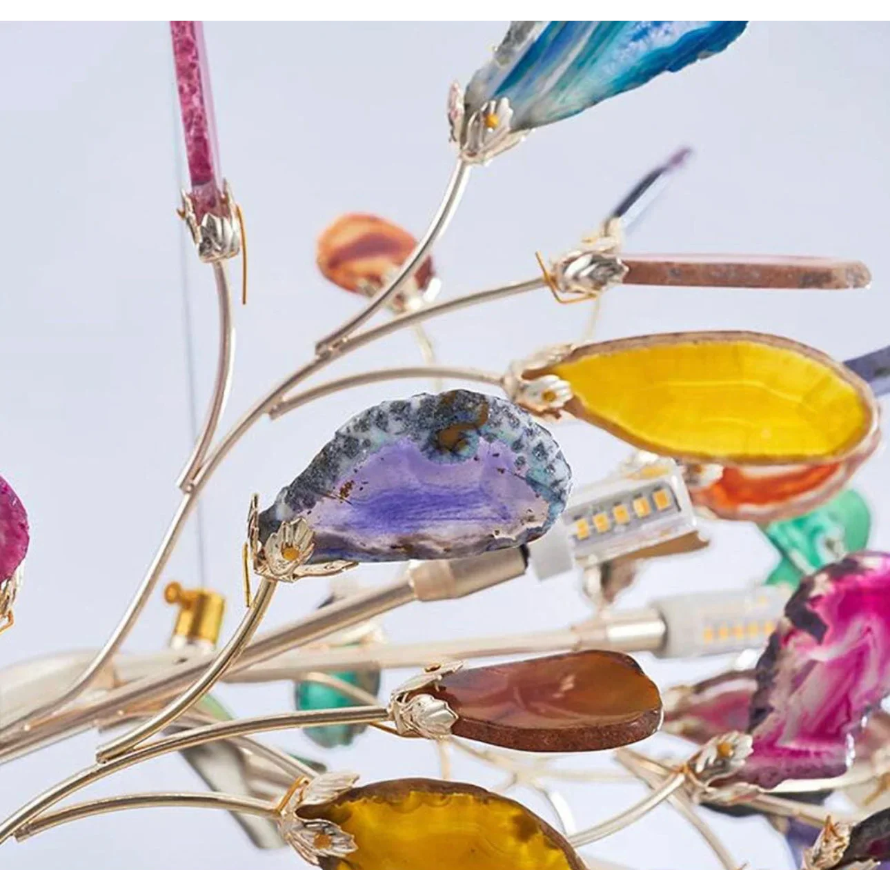 Real Agate Chandelier | Natural Stone Cascading Statement Light 8 or 11-light Living & Dining Room Casalolalights